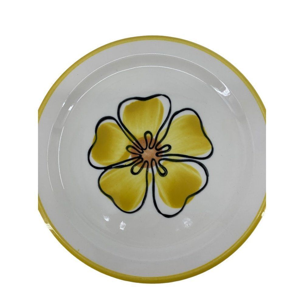 Vintage Stonewear Salad Plate Modern Royal M Crownstone Flower Garden Japan 1210